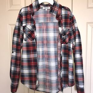 Red and Blue Button Down Flannel
